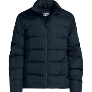 Lands' End Men's Navy Puffer Jacket 600 Down